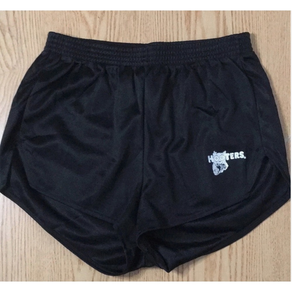 Vintage Hooters Booty Shorts Womens XXXS (Size 00) Black Uniform 100% Nylon
